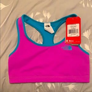 North Face Bounce B Gone Sports Bra pink/blue